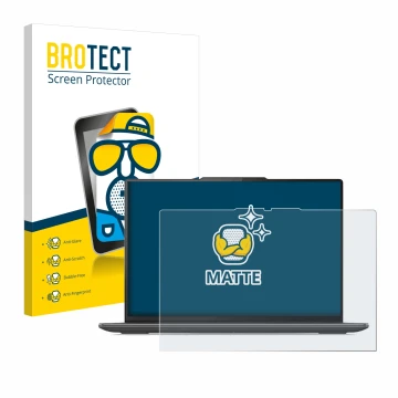 Face avant d’un emballage produit avec le logo de la marque BROTECT. À côté, l’appareil Lenovo Yoga Pro 9i Gen 8 16