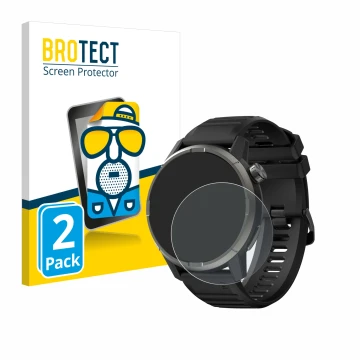 Face avant d’un emballage produit avec le logo de la marque BROTECT. À côté, l’appareil Kiprun GPS 900 by Coros est représenté