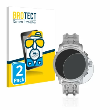 Face avant d’un emballage produit avec le logo de la marque BROTECT. À côté, l’appareil Diesel Griffed (45,5 mm) est représent