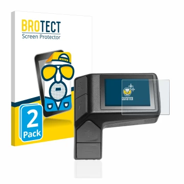 Face avant d’un emballage produit avec le logo de la marque BROTECT. À côté, l’appareil Giant Ridecontrol Dash 2 in 1 est repr