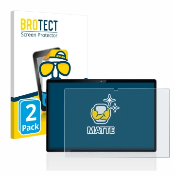 Face avant d’un emballage produit avec le logo de la marque BROTECT. À côté, l’appareil Mediacom SmartPad Azimut 3 Lite 4G est