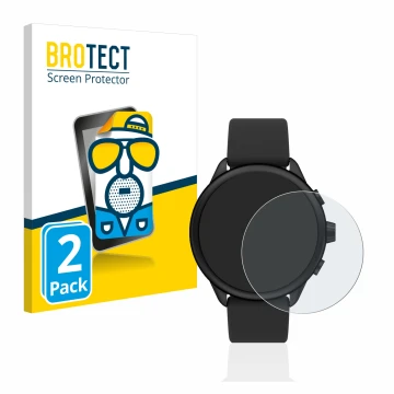 Face avant d’un emballage produit avec le logo de la marque BROTECT. À côté, l’appareil Fossil Smartwatch Wellness (Gen 6) Hyb