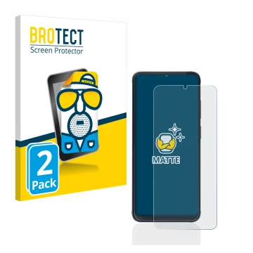 Face avant d’un emballage produit avec le logo de la marque BROTECT. À côté, l’appareil Cubot X70 est représenté avec la prote