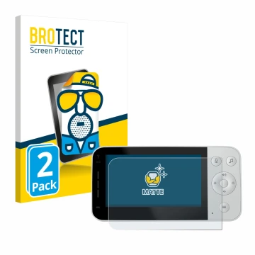 Face avant d’un emballage produit avec le logo de la marque BROTECT. À côté, l’appareil Philips Avent Connected SCD923 est rep