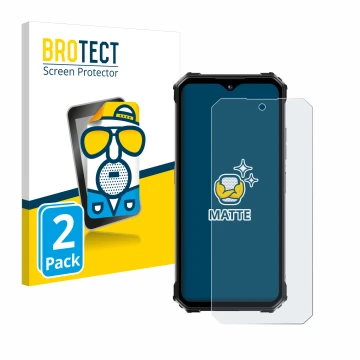 Face avant d’un emballage produit avec le logo de la marque BROTECT. À côté, l’appareil Oukitel WP26 est représenté avec la pr