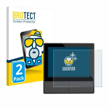Face avant d’un emballage produit avec le logo de la marque BROTECT. À côté, l’appareil SONOFF NSPanel Smart Scene Wall Switch