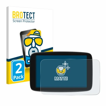 Face avant d’un emballage produit avec le logo de la marque BROTECT. À côté, l’appareil TomTom Go Navigator 6 PKW-Navigationsg