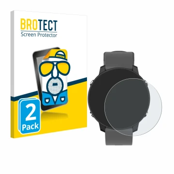 Face avant d’un emballage produit avec le logo de la marque BROTECT. À côté, l’appareil Shot Scope G5 GPS Watch est représenté