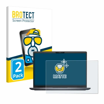 Face avant d’un emballage produit avec le logo de la marque BROTECT. À côté, l’appareil Dell Latitude 7340 est représenté avec