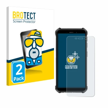 Face avant d’un emballage produit avec le logo de la marque BROTECT. À côté, l’appareil Ulefone Armor X12 Pro est représenté a