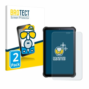 Face avant d’un emballage produit avec le logo de la marque BROTECT. À côté, l’appareil Oukitel RT3 est représenté avec la pro