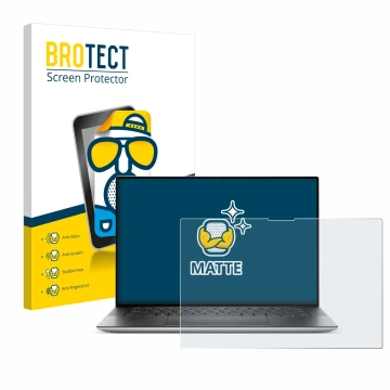 Face avant d’un emballage produit avec le logo de la marque BROTECT. À côté, l’appareil Dell XPS 15 9530 Touch est représenté 