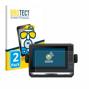 Face avant d’un emballage produit avec le logo de la marque BROTECT. À côté, l’appareil Garmin ECHOMAP UHD2 7