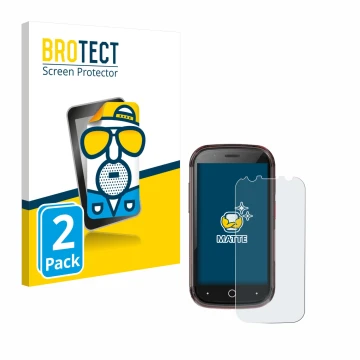 Face avant d’un emballage produit avec le logo de la marque BROTECT. À côté, l’appareil Unihertz Jelly Star est représenté ave