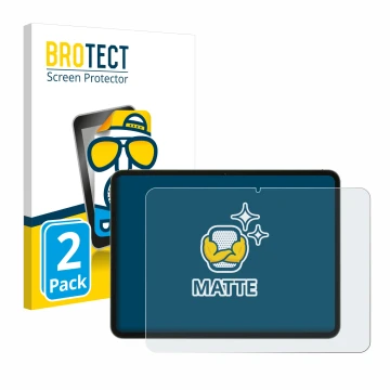 Face avant d’un emballage produit avec le logo de la marque BROTECT. À côté, l’appareil OnePlus Pad Go est représenté avec la 