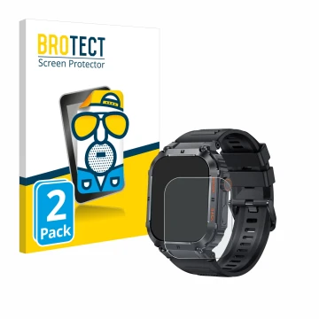 Face avant d’un emballage produit avec le logo de la marque BROTECT. À côté, l’appareil GaWear K57PRO 1.96