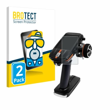 Face avant d’un emballage produit avec le logo de la marque BROTECT. À côté, l’appareil RadioLink RC8X est représenté avec la 