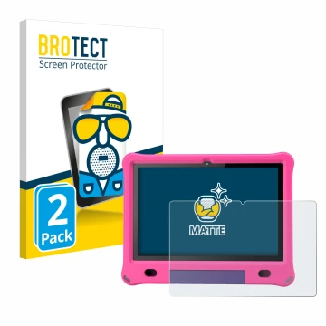 Face avant d’un emballage produit avec le logo de la marque BROTECT. À côté, l’appareil Pritom B10 Kids 10.1