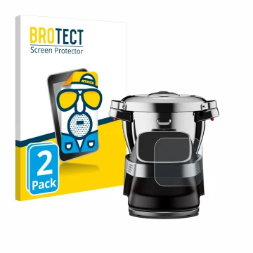 Face avant d’un emballage produit avec le logo de la marque BROTECT. À côté, l’appareil WMF Avantgarde est représenté avec la 