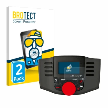 Face avant d’un emballage produit avec le logo de la marque BROTECT. À côté, l’appareil Märklin Mobile Station WLAN 60667 est 