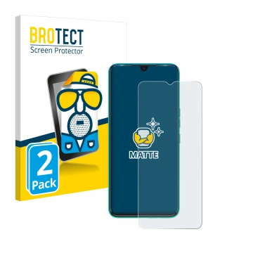 Face avant d’un emballage produit avec le logo de la marque BROTECT. À côté, l’appareil Tecno Spark 7 est représenté avec la p