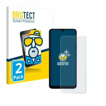 Face avant d’un emballage produit avec le logo de la marque BROTECT. À côté, l’appareil Xiaomi Redmi 13C est représenté avec l