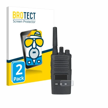 Face avant d’un emballage produit avec le logo de la marque BROTECT. À côté, l’appareil Motorola XT460 est représenté avec la 