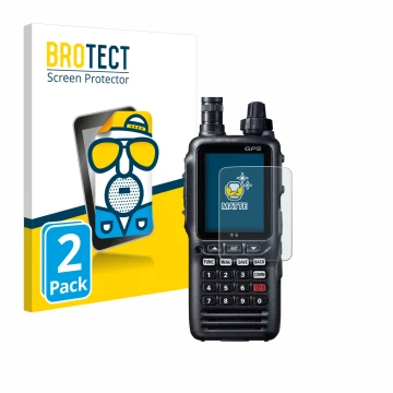 Face avant d’un emballage produit avec le logo de la marque BROTECT. À côté, l’appareil Yaesu FTA-850L est représenté avec la 