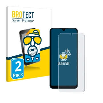 Face avant d’un emballage produit avec le logo de la marque BROTECT. À côté, l’appareil Xiaomi Redmi 13C 5G est représenté ave
