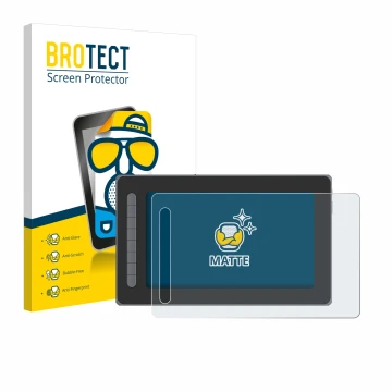 Face avant d’un emballage produit avec le logo de la marque BROTECT. À côté, l’appareil XP-Pen Artist 12 (2e Gen.) est représe