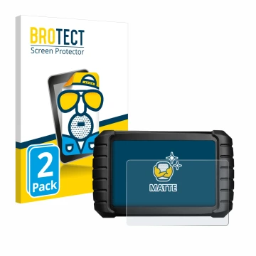Face avant d’un emballage produit avec le logo de la marque BROTECT. À côté, l’appareil iCarsoft CR Max BT (2024) est représen