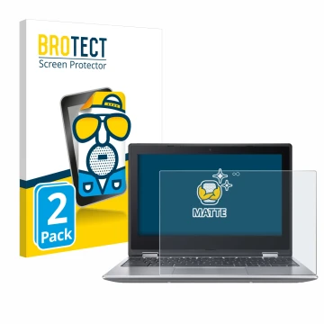 Face avant d’un emballage produit avec le logo de la marque BROTECT. À côté, l’appareil Acer Chromebook Spin 511 R756TN-TCO es