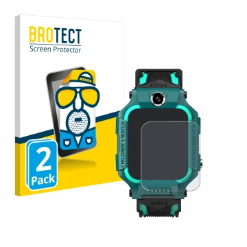 Face avant d’un emballage produit avec le logo de la marque BROTECT. À côté, l’appareil Retoo Smartwatch 1.44