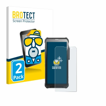 Face avant d’un emballage produit avec le logo de la marque BROTECT. À côté, l’appareil RugGear RG880 est représenté avec la p