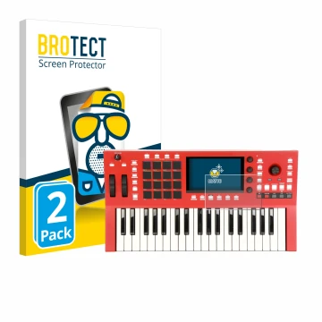 Face avant d’un emballage produit avec le logo de la marque BROTECT. À côté, l’appareil Akai Professional MPC Key 37 est repré