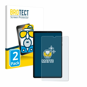 Face avant d’un emballage produit avec le logo de la marque BROTECT. À côté, l’appareil Lenovo Legion Tab est représenté avec 