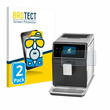 Face avant d’un emballage produit avec le logo de la marque BROTECT. À côté, l’appareil WMF Perfection 840L est représenté ave
