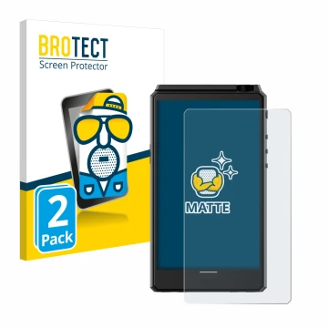 Face avant d’un emballage produit avec le logo de la marque BROTECT. À côté, l’appareil Hiby R6 III est représenté avec la pro