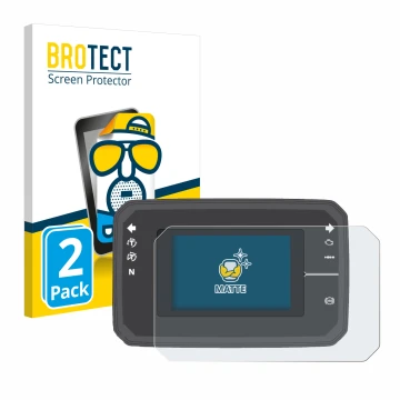 Face avant d’un emballage produit avec le logo de la marque BROTECT. À côté, l’appareil Honda CB650R TFT Display est représent