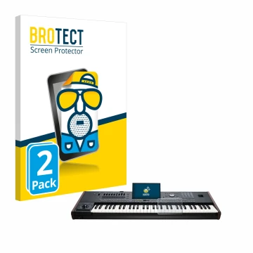 Face avant d’un emballage produit avec le logo de la marque BROTECT. À côté, l’appareil KORG Pa5X est représenté avec la prote