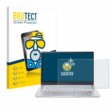 Face avant d’un emballage produit avec le logo de la marque BROTECT. À côté, l’appareil Acer Swift X 14 SFX14-72G Non-Touch es