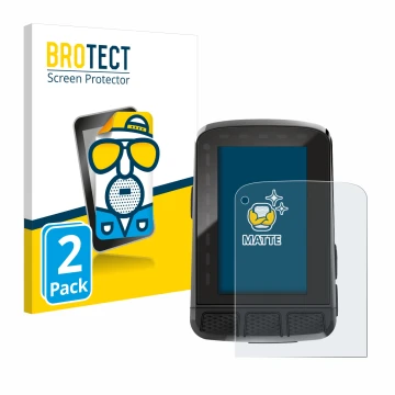 Face avant d’un emballage produit avec le logo de la marque BROTECT. À côté, l’appareil Wahoo Elemnt Roam V2 GPS est représent