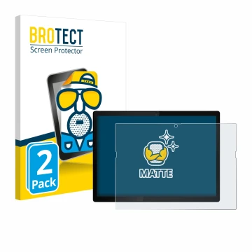 Face avant d’un emballage produit avec le logo de la marque BROTECT. À côté, l’appareil Lenovo ThinkPad X12 Detachable Gen 2 e