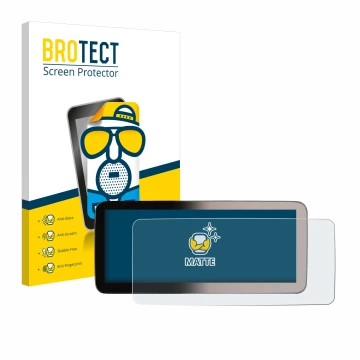 Face avant d’un emballage produit avec le logo de la marque BROTECT. À côté, l’appareil Erisin ES46GC50-TDE 12,3