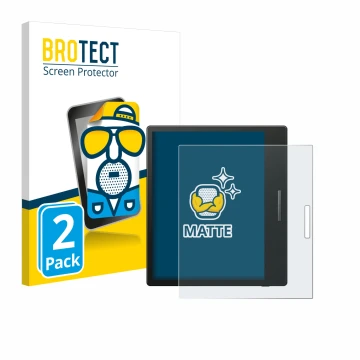 Face avant d’un emballage produit avec le logo de la marque BROTECT. À côté, l’appareil Boox Go Color 7 est représenté avec la