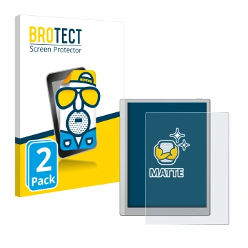 Face avant d’un emballage produit avec le logo de la marque BROTECT. À côté, l’appareil Boox Go 10.3 est représenté avec la pr