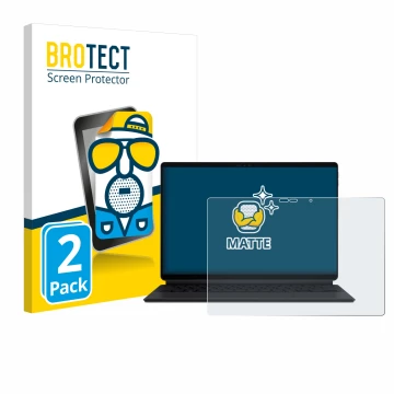 Face avant d’un emballage produit avec le logo de la marque BROTECT. À côté, l’appareil ASUS ProArt PZ13 est représenté avec l