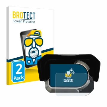 Face avant d’un emballage produit avec le logo de la marque BROTECT. À côté, l’appareil Kymco CV3 est représenté avec la prote