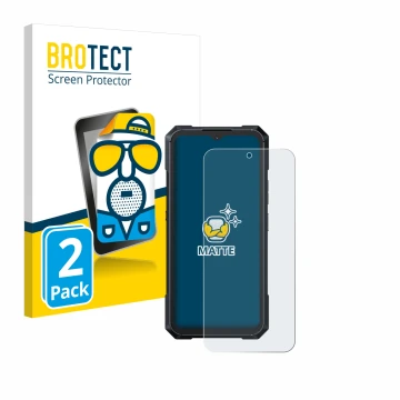 Face avant d’un emballage produit avec le logo de la marque BROTECT. À côté, l’appareil Cubot King Kong X est représenté avec 