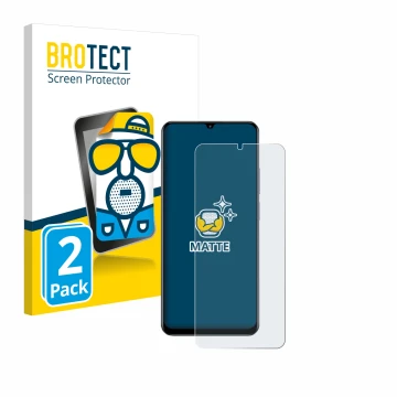 Face avant d’un emballage produit avec le logo de la marque BROTECT. À côté, l’appareil realme C61 est représenté avec la prot